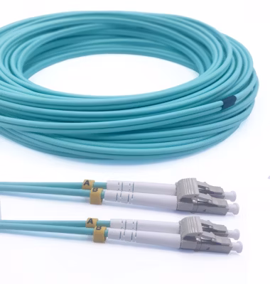 Elfcam – 10m Câble Fibre Optique Duplex LC/UPC à LC/UPC OM3 10Gb, 50/125um, LSZH, Haute Qualité