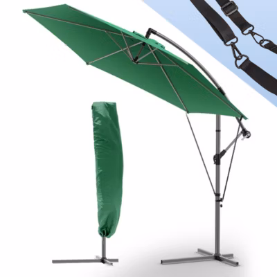 Parasol deporte 3M avec housse de protection et sangle de fixation Vert VOUNOT