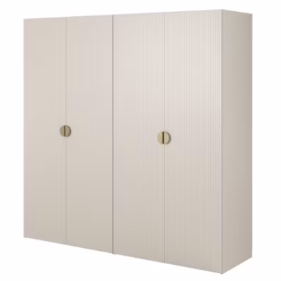 Armoire 4 portes avec tringle et étagères 200 cm FRAME grege