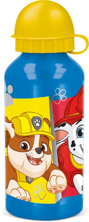 Bouteille d&rsquo;eau Paw Patrol, Bouteille d&rsquo;eau Paw Patron, Bouteille d&rsquo;eau, Bouteille d&rsquo;eau, Bouteille en métal, Bouteille en aluminium Paw Patrol Pup Power 400 ml