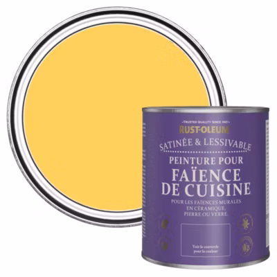 Peinture Jaune pour Faïence de Cuisine, Satin – RUST-OLEUM – Gelée de Citron 750ml
