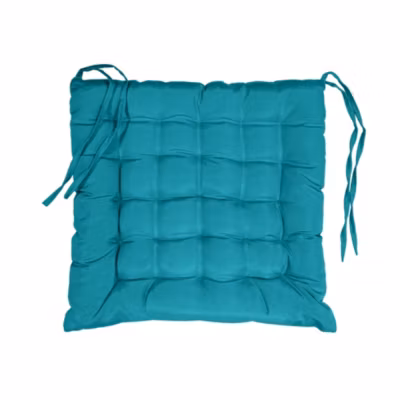 Assise matelassée 40 x 40 cm Polyester Uni Essentiel Pétrole