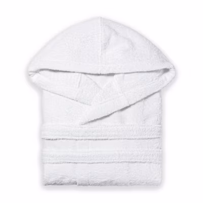 Peignoir Unisexe En Coton Éponge Blanc En Forme De Peluche