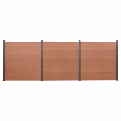 Ensemble de panneaux de clôture marron 526×186 cm WPC vidaXL