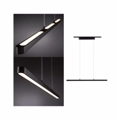 URail Suspension Lento 1800lm 41W 2700K gradable 230V Noir mat