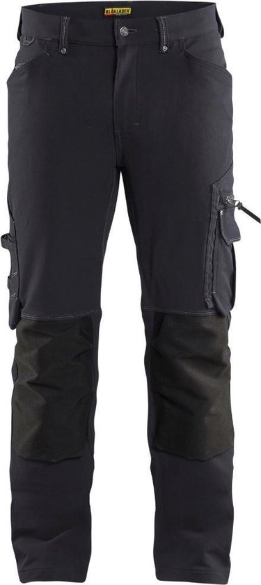 Blaklader Work Trousers 4-way stretch X1900 sans poches à clous – Gris foncé / Zwart – C54