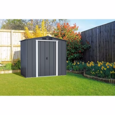 Abri de jardin – Métal – DURAMAX – 2,47 m² – 0,33 mm – Anthracite – DUECO64PR