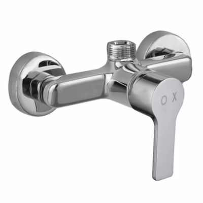 Robinet de douche monocommande PIN avec finition chromée brillante en laiton Kibath
