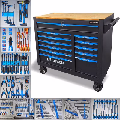Servante d&rsquo;atelier – BARRACUDA TOOLS – Ultra Pro – 12 tiroirs – 259 outils – Noir
