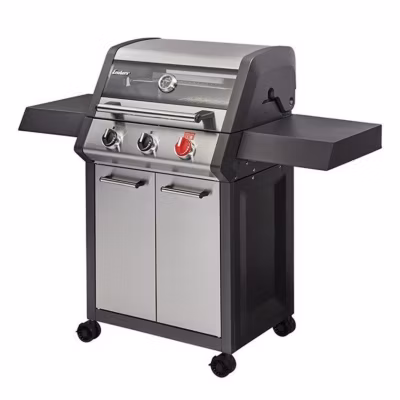 ENDERS – Barbecue Monroe Pro X3S Turbo – 3 brûleurs dont 1 Turbo Zone – 2 tablettes – Couvercle avec fenêtre – 11,2 kW
