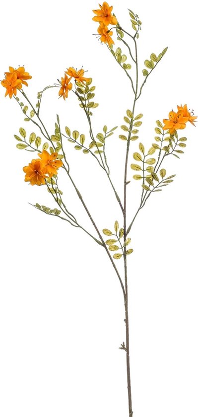 Branche de fleurs artificielles Emerald – 2x – 91 cm – orange – fleurs artificielles en soie