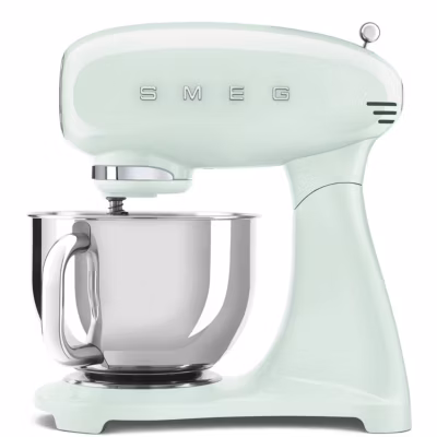 Robot pâtissier multifonctions 4.8l 1000w vert pastel Smeg SMF05PGEU