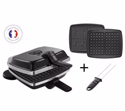 Lagrange Croque-gaufre-gaufrette 2 plaques 1000w noir – 039224