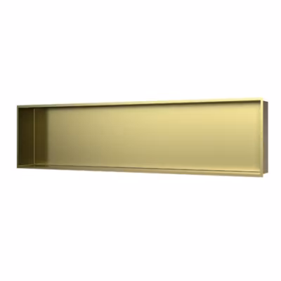 Swiss Aqua Technologies Niche de Douche à encastrer, Acier Inoxydable 304, 120x30x10cm, Or brossé PVD (SATAURN12128BG)