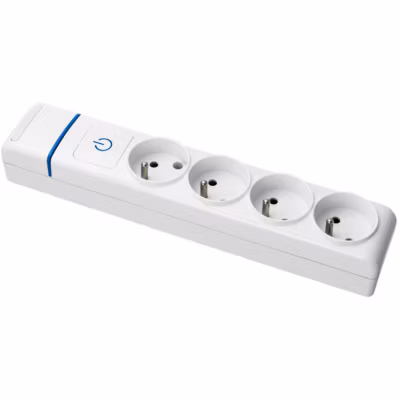 Multiprise blanche interrupteur lumineux 4 prises – Solera