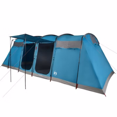 Tente familiale tunnel 10 personnes bleu imperméable vidaXL