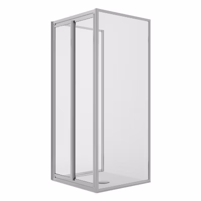 Cabine de douche 3 côtés 90x70x90CM H198 Verre Transparent 2 Fixes+Saloon 2 Pivotantes 70 mod West