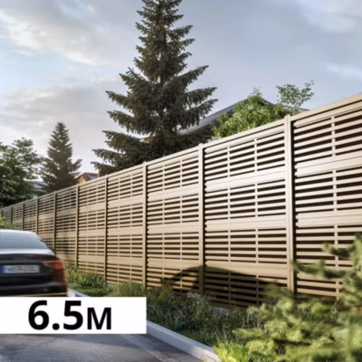 Mur Anti-bruit Bois 6,63×2,4m SILENZO ABSORB – Clôture Réduction Sonore – Palissade
