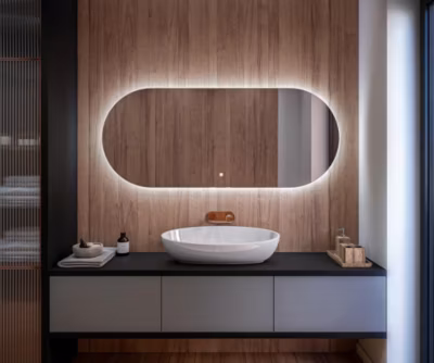 Miroir avec LED Illumination Salle de Bain (140x70cm) LED Lumineux Miroir avec Éclairage (TST107) Interrupteur Tactile
