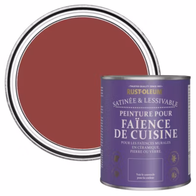 Peinture Rouge pour Faïence de Cuisine, Satin – RUST-OLEUM – Bordeaux 750ml