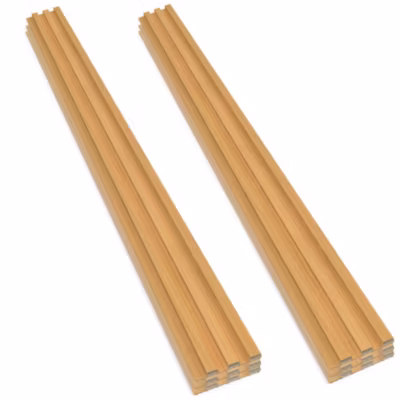 Chopin – Lot de 6 Panneaux Acoustiques Décoratifs 235×18 cm pour Intérieur et Extérieur en WPC Oak