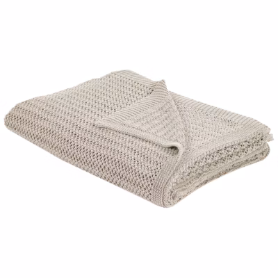 Couvre-lits ILEN Coton 150 x 200 cm Beige clair