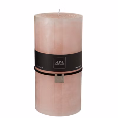 Bougie cylindrique 140H rose 10x10x20 cm