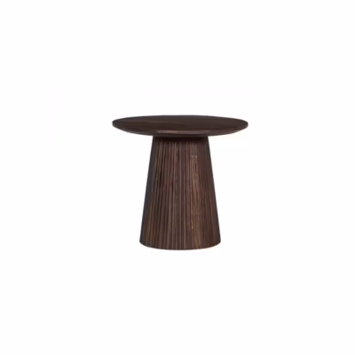 Table basse ronde MITCHEL  Bois exotique de manguier brun diamètre 50 cm
