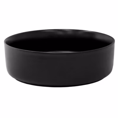 Lavabo a poser en céramique noir moderne avec garniture de vidage 360×120 mm