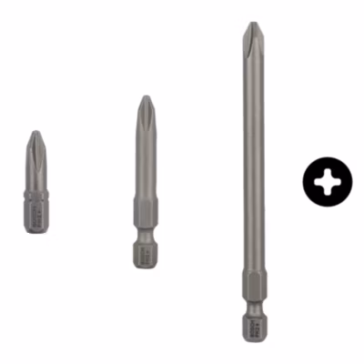 3 embouts de vissage extra dur PH2 49mm – BOSCH – 2607001528