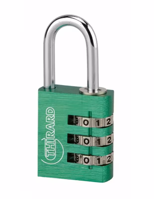 Cadenas à code Maxium Color Vert, intérieur, aluminium, 30mm – THIRARD