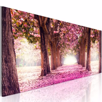 Tableau Jardin de fuchia 120×40 cm