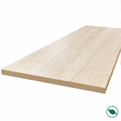 Plan de travail stratifié HPL chêne clair 3000 x 650 x 38 mm