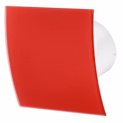 Ventilateur Rouge Verre Hygrostat Extracteur D&rsquo;air 100mm Awenta