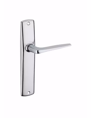 Ensemble de poignées pour porte intérieure Ares sans trou, carré 7mm, entr&rsquo;axes 165mm, chromé – THIRARD
