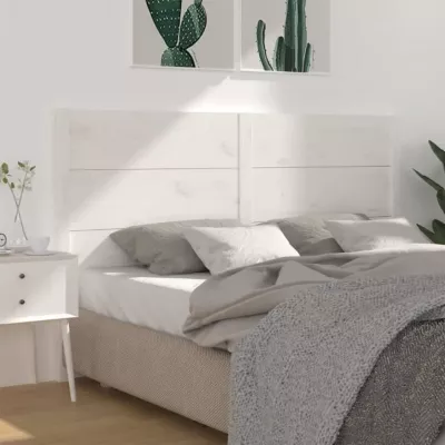vidaXL Tête de lit Blanc 146x4x100 cm Bois massif de pin 818721