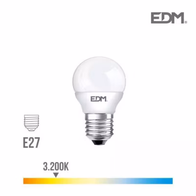Ampoule LED E27 7W Ronde équiv
