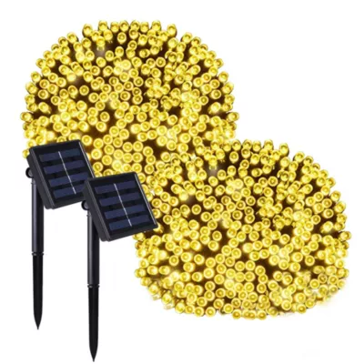 2 Guirlandes solaire YOGY SOLAR WARM 200 LED 16.3M