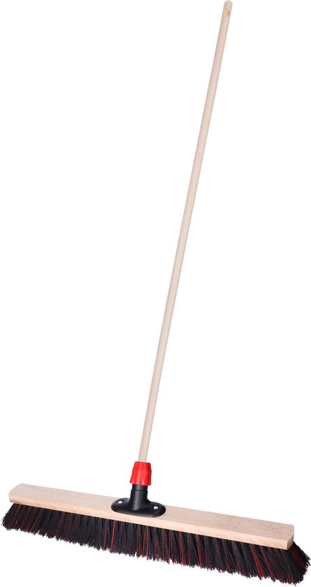 Brumag Street Balai Elaston pour carrelage extérieur – Tête de balai dur largeur 60 cm – Manche en bois 120 cm