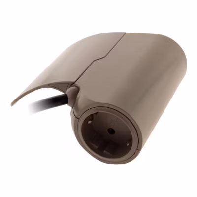 Multiprise Schuko + 2 USB A – Marron – Thomson