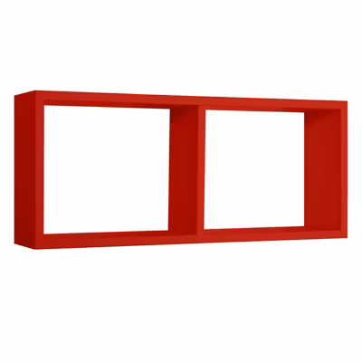 Étagère murale, bibliothèque flottante, étagère murale, rouge, 70x30x15,5 cm – Morgana