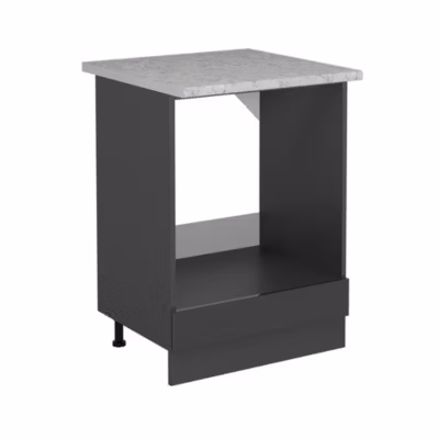 Vicco Meuble pour four Anthracite Haute brillance 60cm PT Marbre