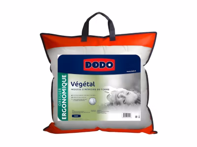 Oreiller DODO ergonomique à mémoire de forme – 60×60 cm – VEGETAL