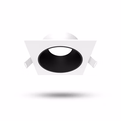 Collerette basse luminance – Carré/Rond – Blanc/Noir – Pour spot éCLAT II