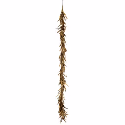 Guirlande de Noël « Plumes Déco » 160cm Or