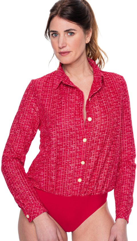 Blouse Louisa Bracq Tweegy Body Rouge à Lèvres Rouge 42