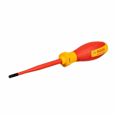 Bosch Professional tournevis VDE plat/PH1x100 (certifié jusqu&rsquo;a 1 000 V, isolé avec un élastomere thermoplastique (TPE))