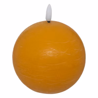Bougie boule LED Molia D.10cm jaune – Atmosphera
