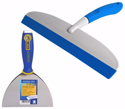 Couteau US à Enduire Semin, 15 cm et Raclette à Lisser