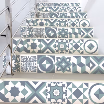 Stickers adhésifs escalier carrelages contremarche – IVIAH – 2 bandes de 15x105cm